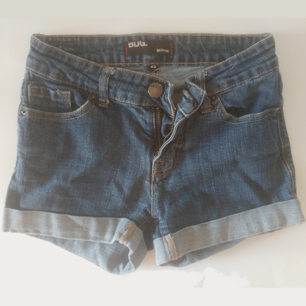 BDG Dark Cuffed Denim Shorts